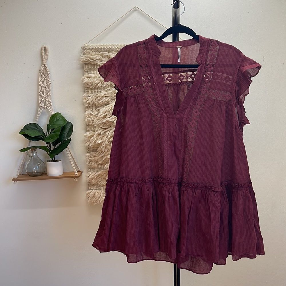 Free People NEW Baby Blues Tunic In Lovebird Combo - Picture 5 of 11